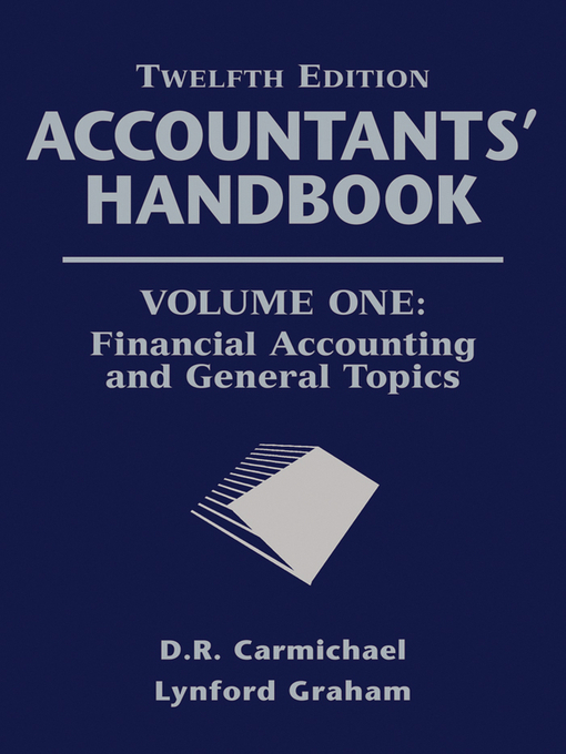 Cover image for Accountants' Handbook, Financial Accounting and General Topics